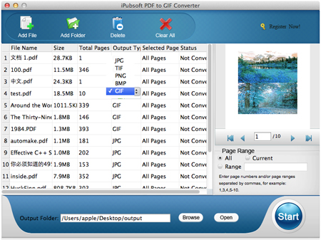 convertir des pdf au format gif pour mac