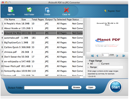 Importer un fichier PDF au format PDF au convertisseur de JPG pour Mac