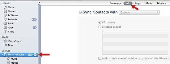 iPhone Sync to google contacts