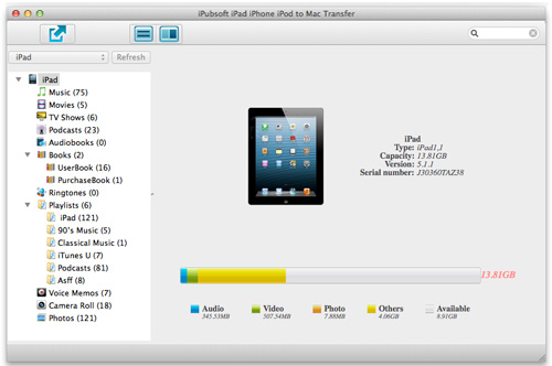 ipad details after automatical detection