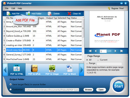 load pdf files into the program