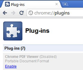 enable pdf plugin in chrome
