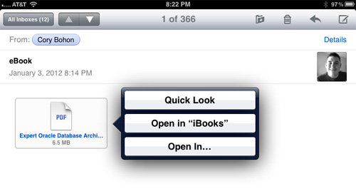 open pdf attachment in ibooks