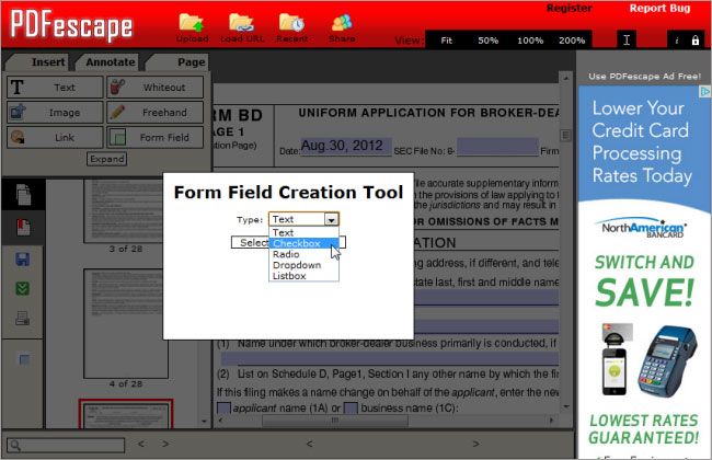 how to make a fillable pdf on pdfescape